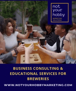 happy group of people enjoying beers in a taproom
