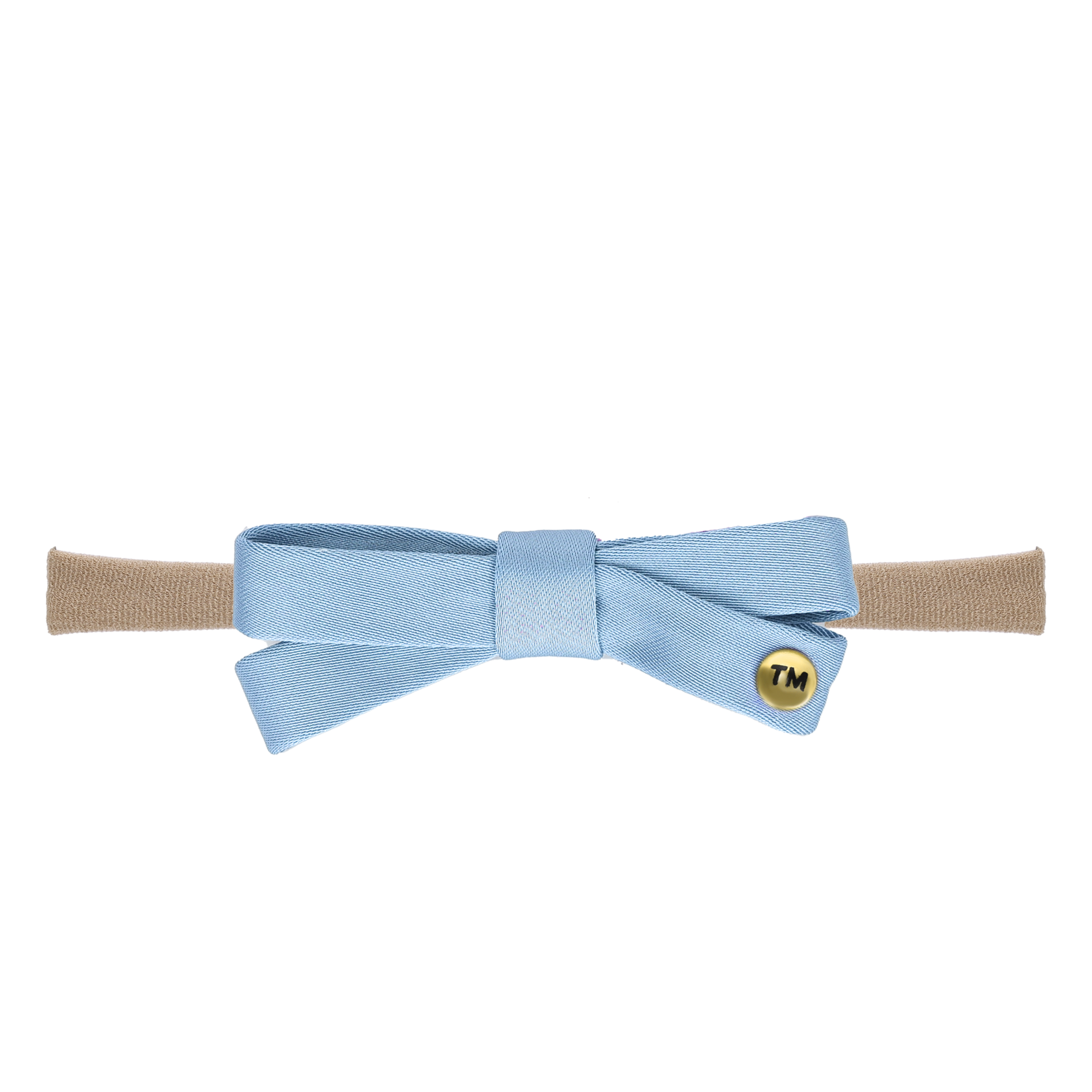 Satin Gathered Baby Nylon Headband (Light Blue)