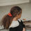 Thumbnail: Satin Oversized Scrunchie (Dark Red)
