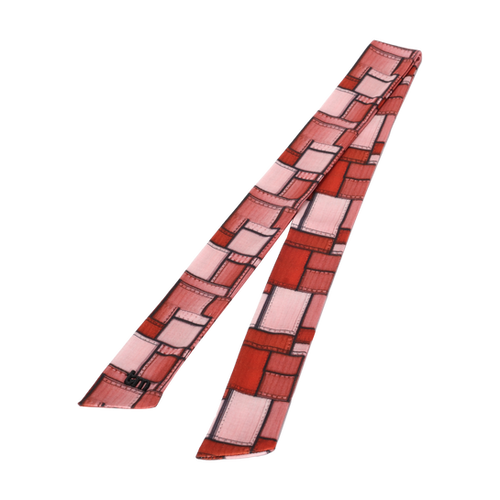 Denim Patchwork Ribbon (Red) | 'tis me SS25