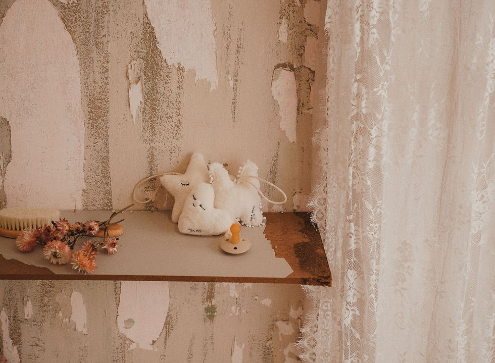 Thumbnail: Paci Rattle Holder (Star, Cream)