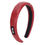 Thumbnail: Leather Tufted 1.25" Hard Headband (Dark Red)