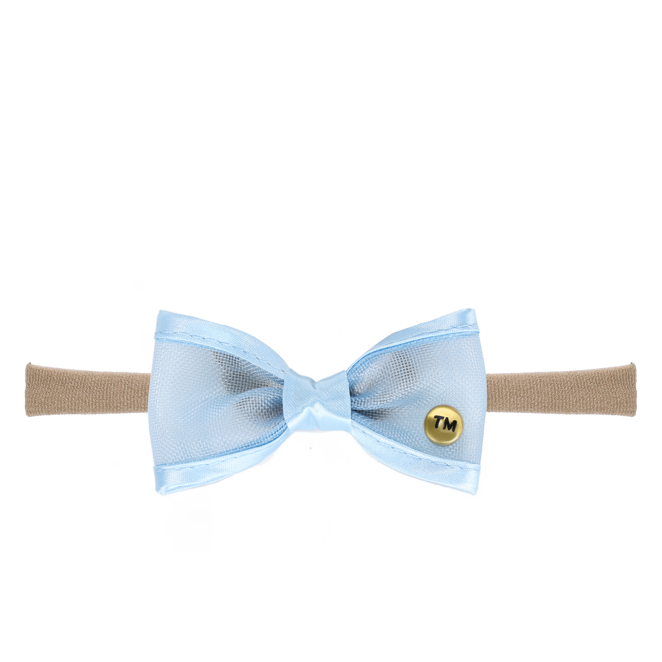 Sinamay Collection Baby Bow Nylon Headband (Light Blue)