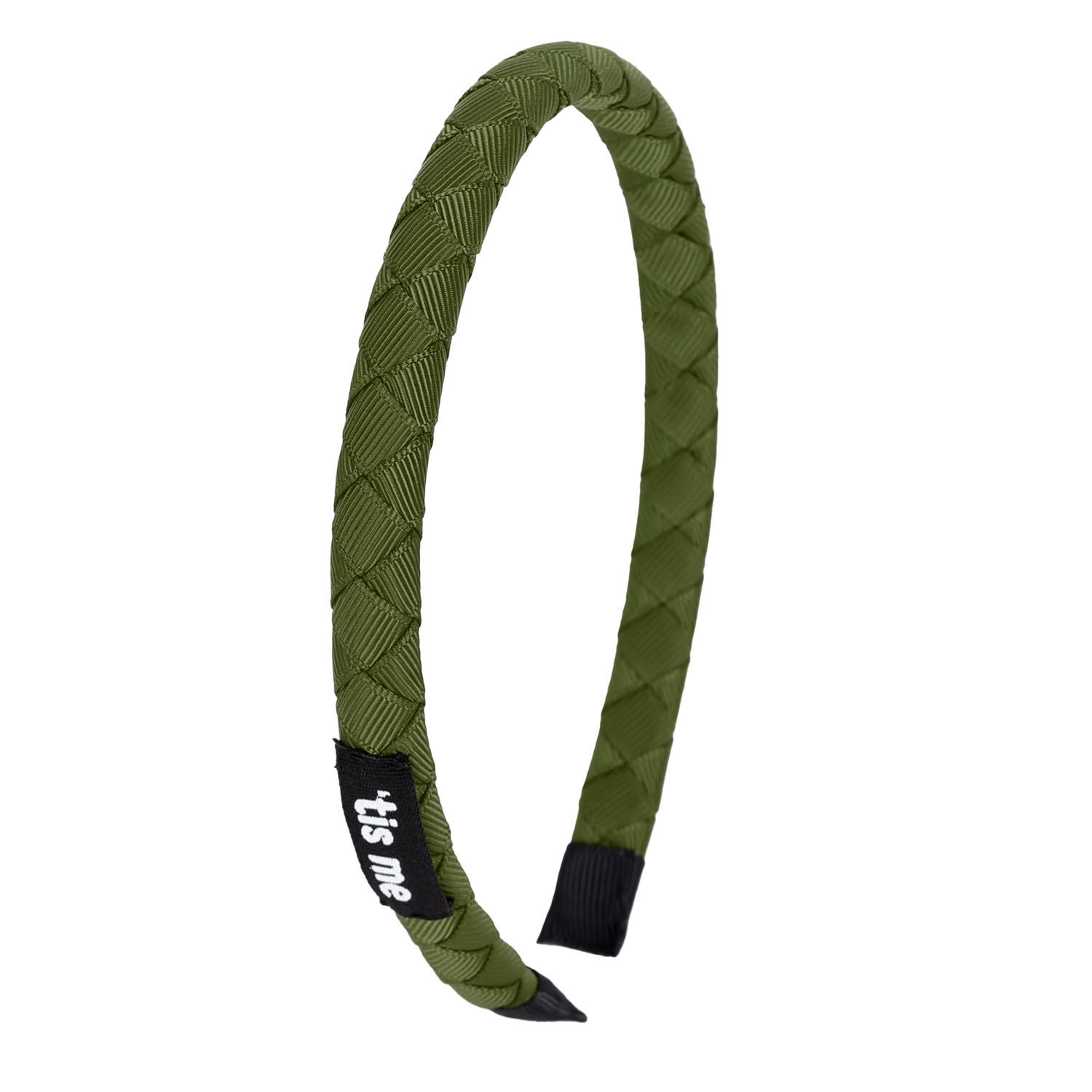 Grossgrain .5" Woven Hard Headband (Moss Green)