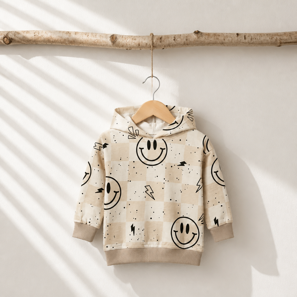 Sweat à capuche enfant – Imprimé Smiley