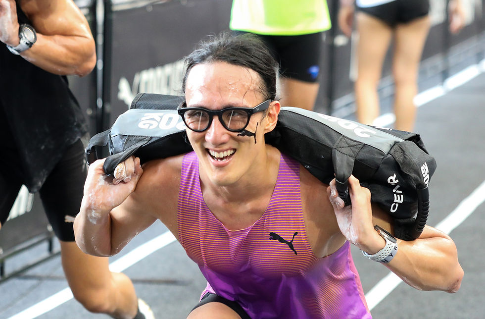 Southeast Asian IRONMAN record holder Ben Khoo spotted in Ray-Ban Meta AI glasses at the AIA HYROX Asian Championships in June 2025. PHOTO: SPORTPLUS.SG / HANIDA HUSSIEN