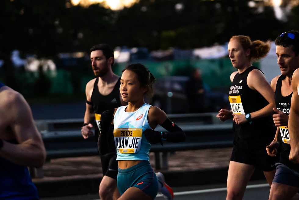 Singapore duathlete Ng Xuan Jie posted her best time in the half marathon, clocking 1:21 on Saturday. PHOTO: SPORTPLUS.SG / HANA BASIR