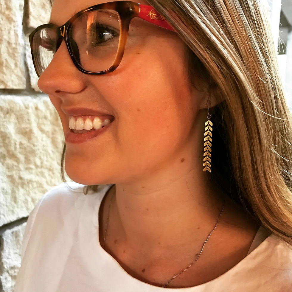 Thumbnail: Ciara Chevron Drop Earrings