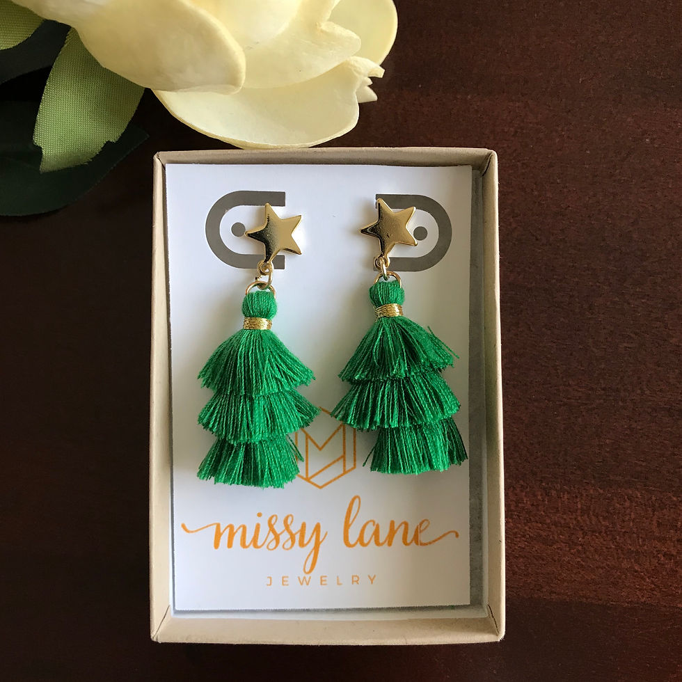 Thumbnail: Sophia Tiered Tassel Stud Drop Earrings