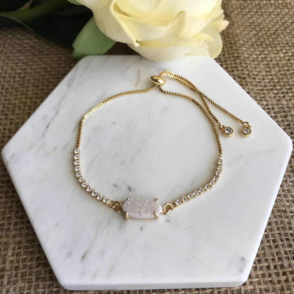 Thumbnail: Charity Pave + Druzy Bracelet