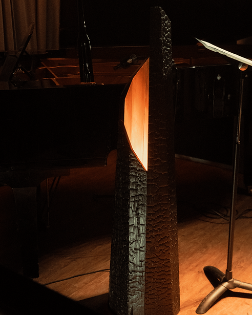 Yaki Floor Lamp In a Jazz Club