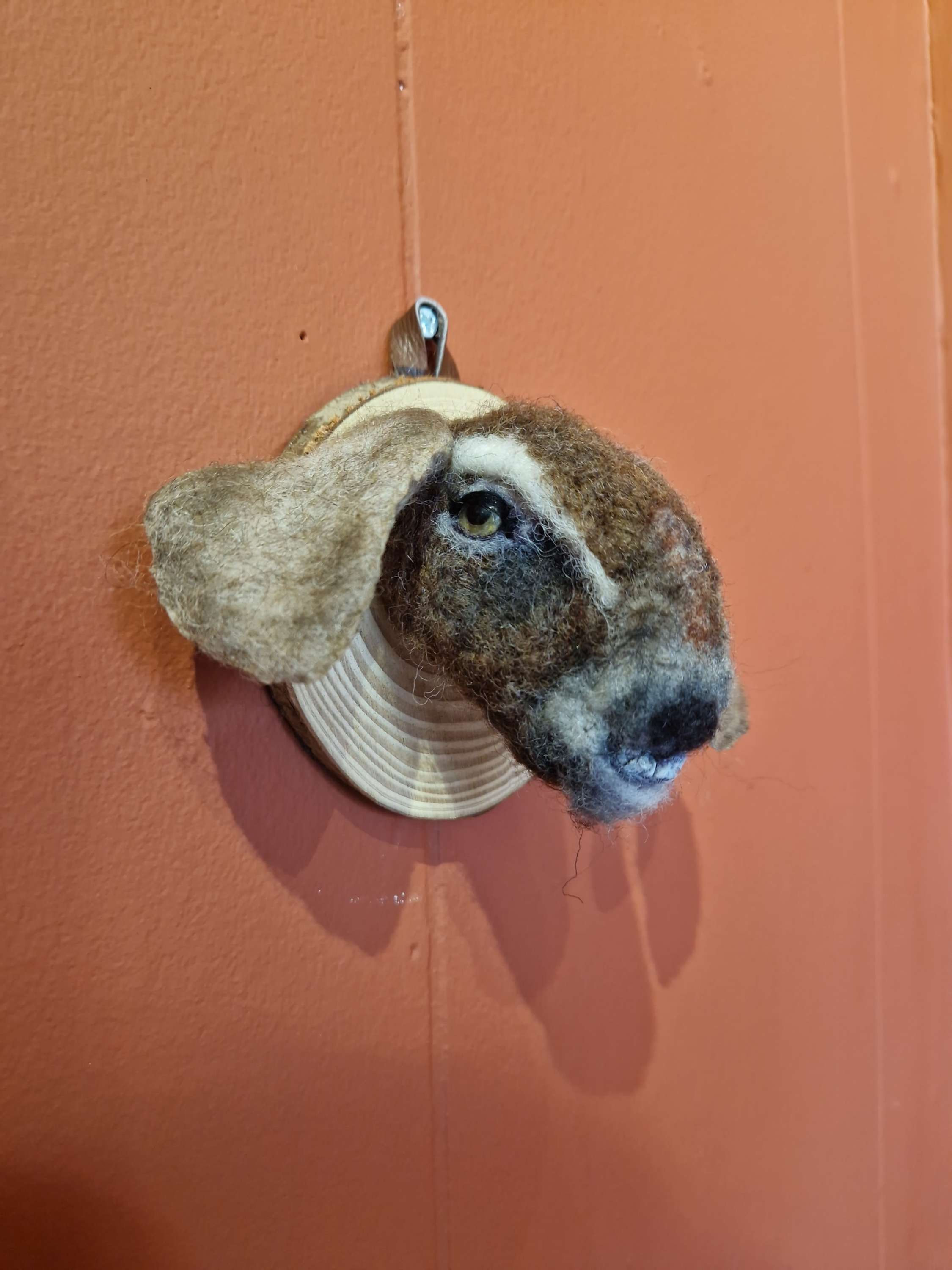 Felted Goat Head