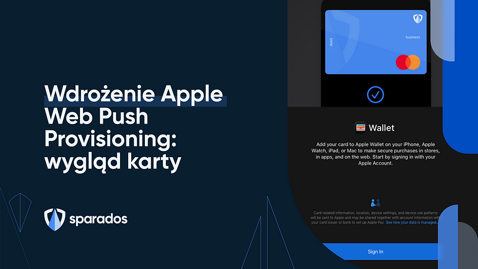Wdrożenie Apple Web Push Provisioning: wygląd karty