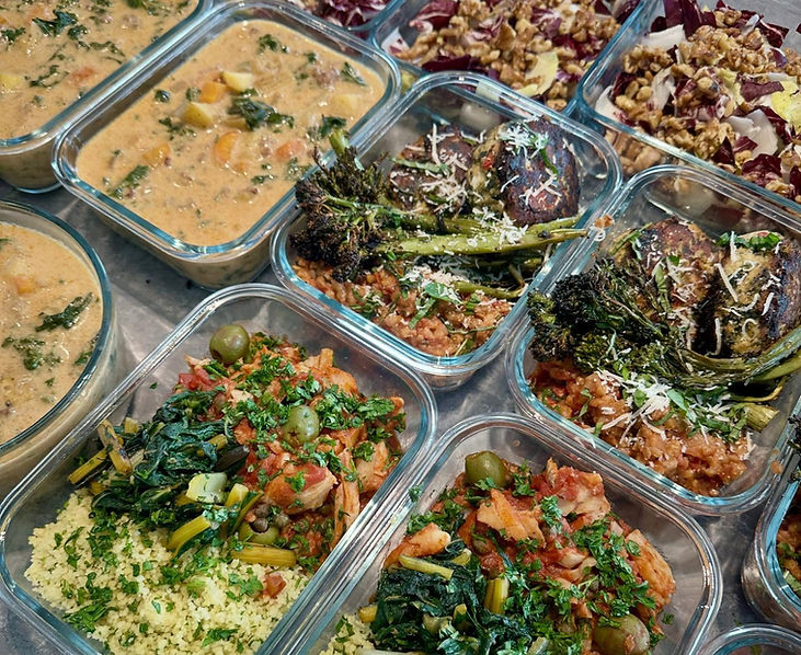 Individual meal prep. Grab and go meals for a busy lifestyle.