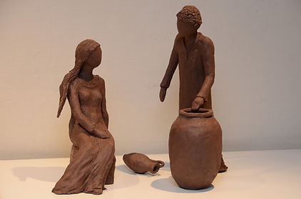 Exposition d'art sacré, Flo de M (Florence de Cacqueray). Rueil, mai 2017 (sur le thème des Noces de Cana)