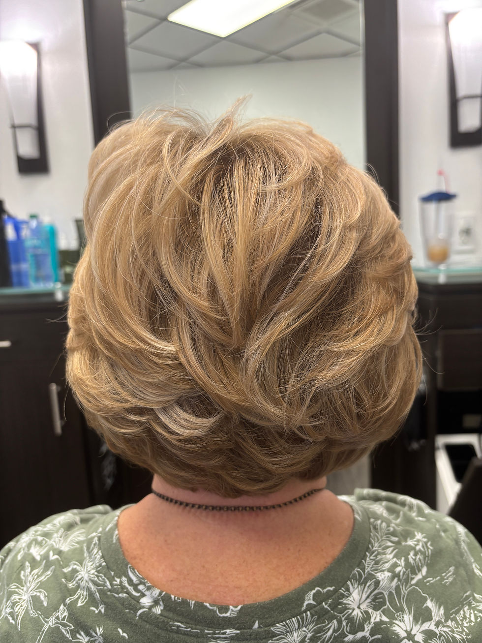 After base color hilite/lowlite and cut and style.