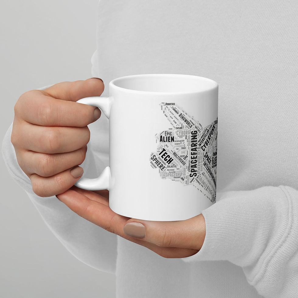 White Shuttle Sci-Fi Primer Words Mug