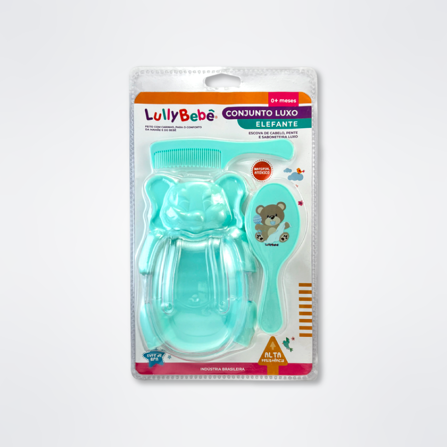 2204 Conj. Banho Luxo Elefante com 3 peças