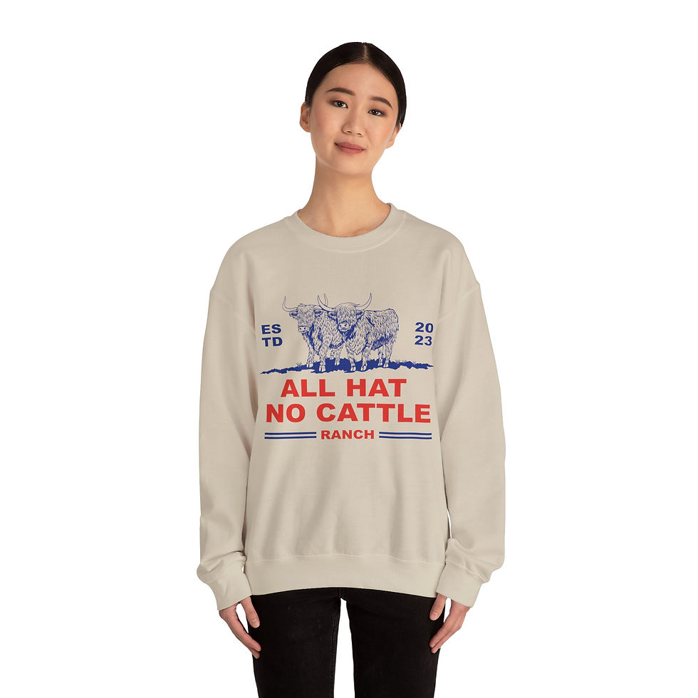Thumbnail: All Hat No Cattle Unisex Crewneck Sweatshirt