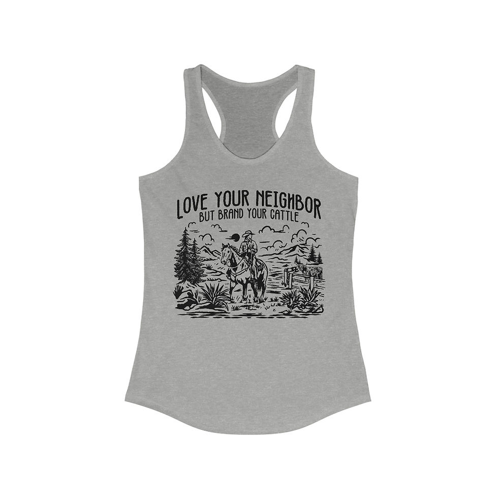 Thumbnail: Love your neighbor Women's Ideal Racerback Tank