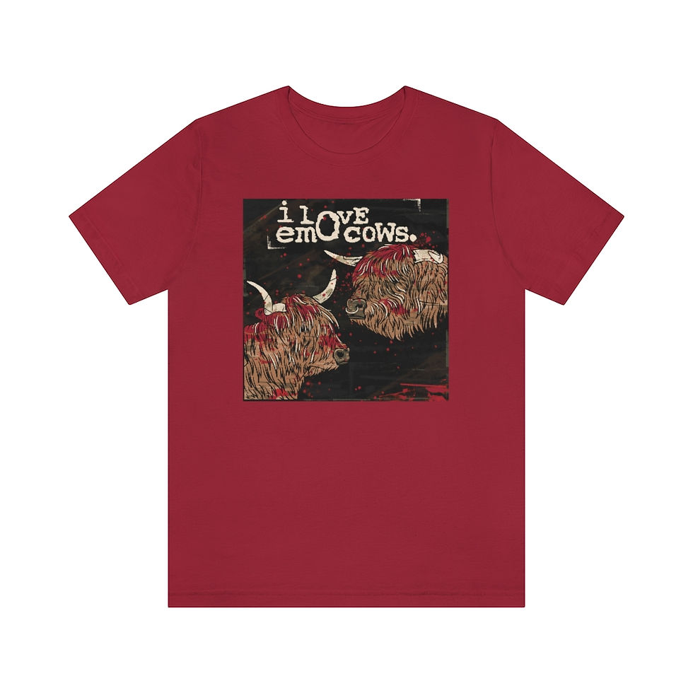 Thumbnail: Emo Cow Unisex Jersey Short Sleeve Tee
