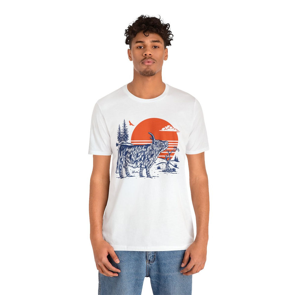 Thumbnail: Cow & Moon Unisex Jersey Short Sleeve Tee