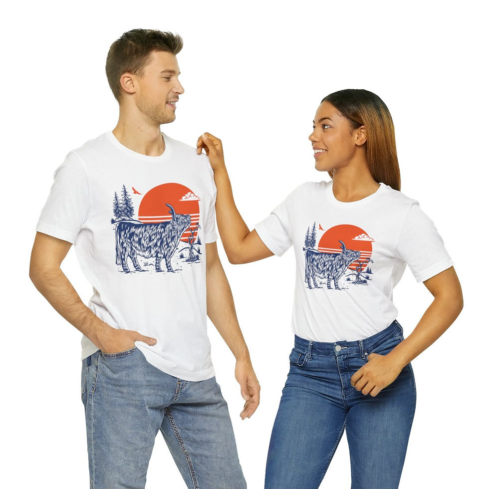 Thumbnail: Cow & Moon Unisex Jersey Short Sleeve Tee