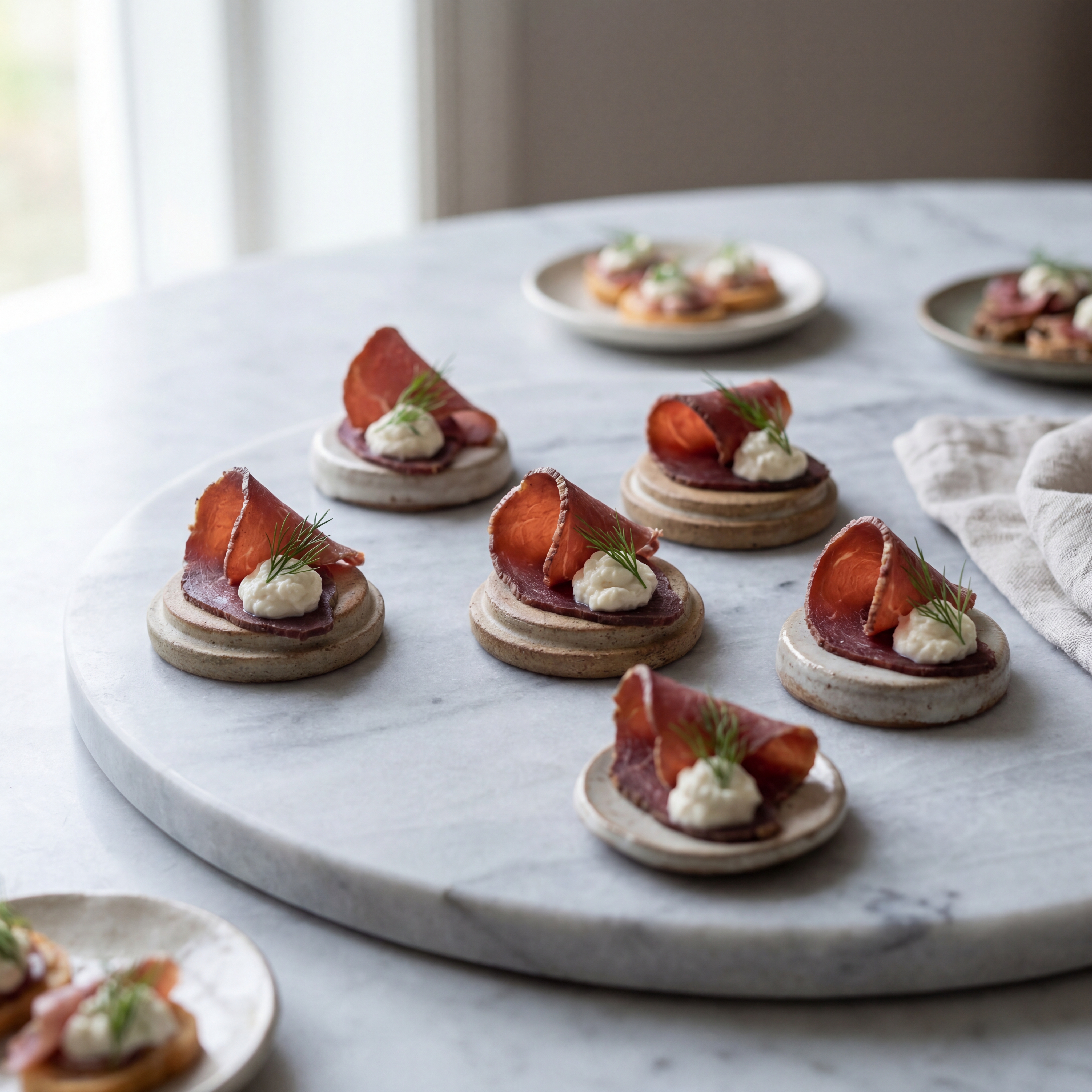 Arranged Food and Objects