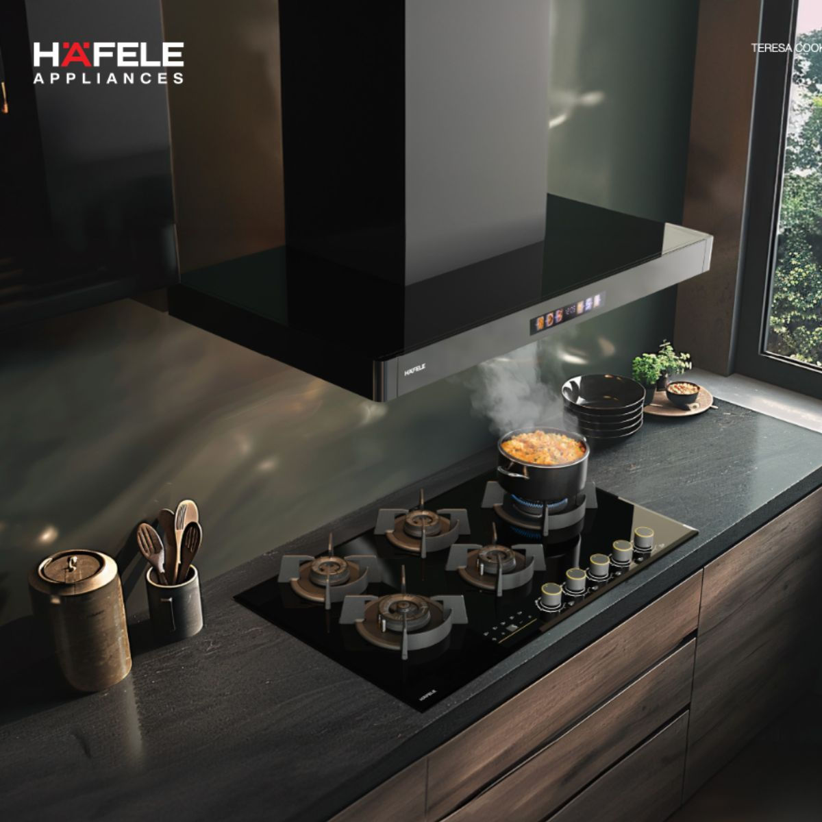 Hafele 90 cm Wall Mounted Chimney TERESA T-90 BLDC