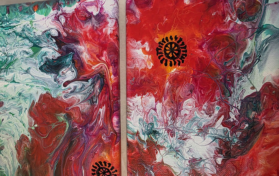 Paint Pouring Poppies