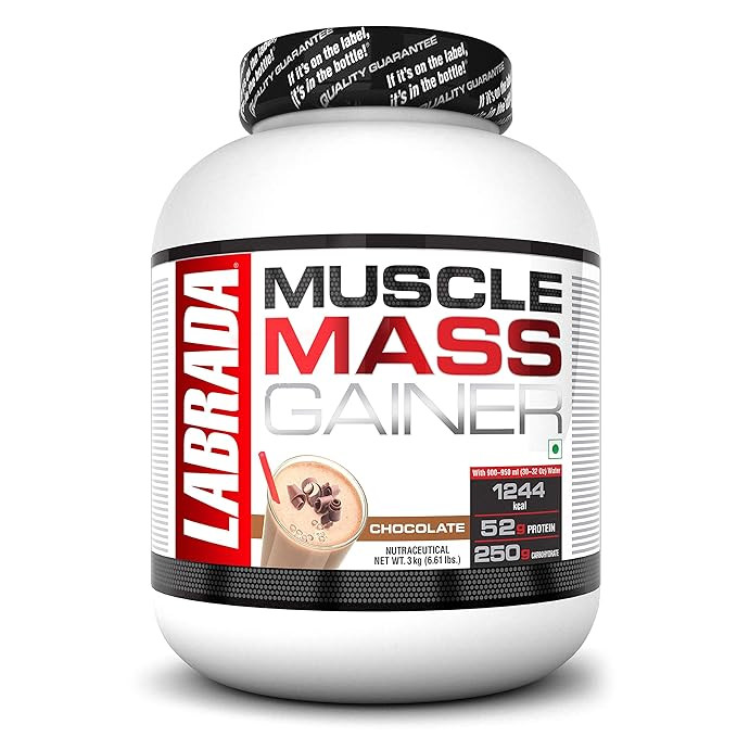 Labrada Muscle Mass Gainer Powder 6.6 lbs (Pack of 3 kg) (Chocolate) - Gain Weig