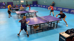 Some table tennis action
