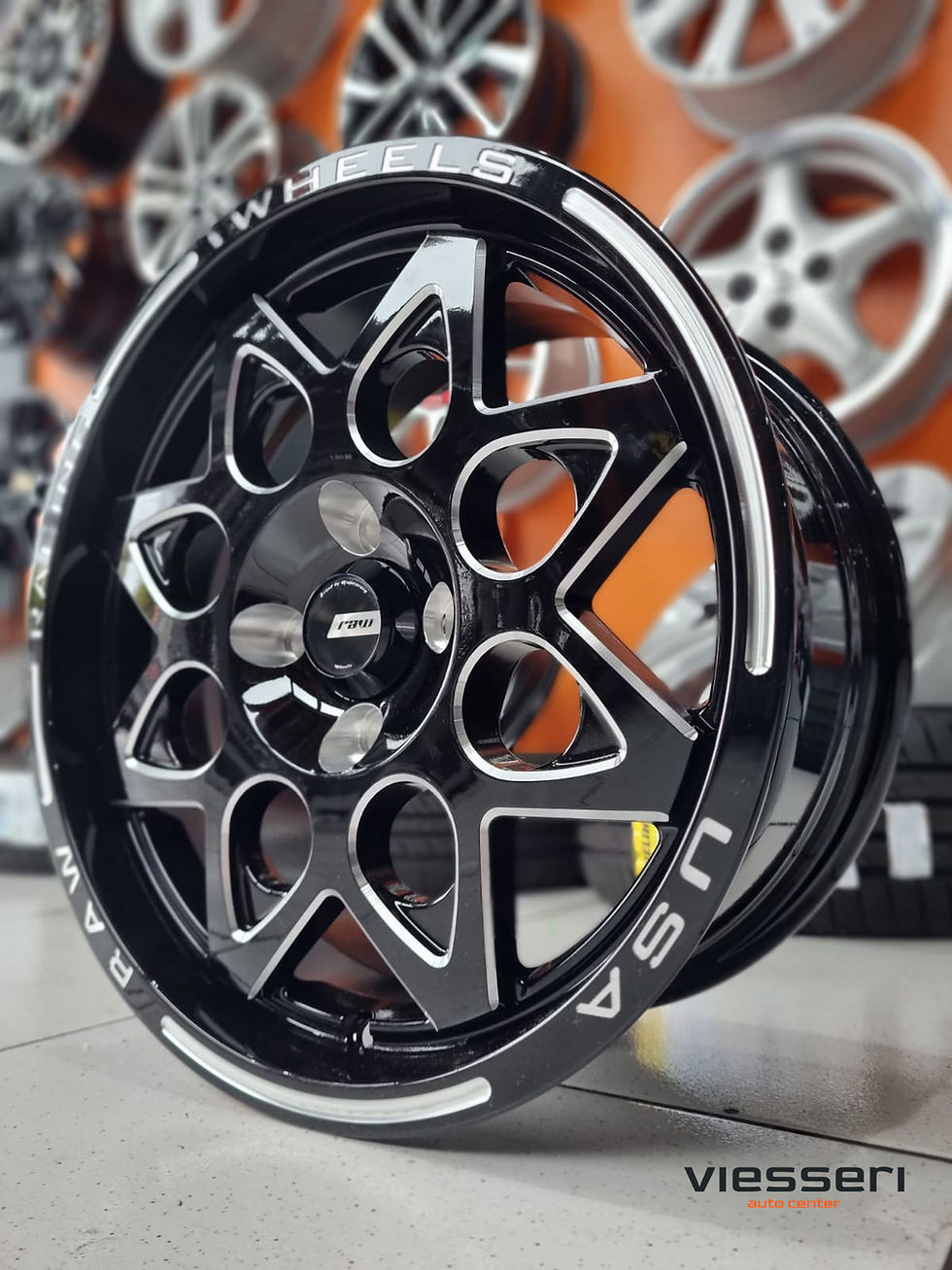 Miniatura: Jogo de rodas - Raw Wheels  - Eight 21745 - aro 15