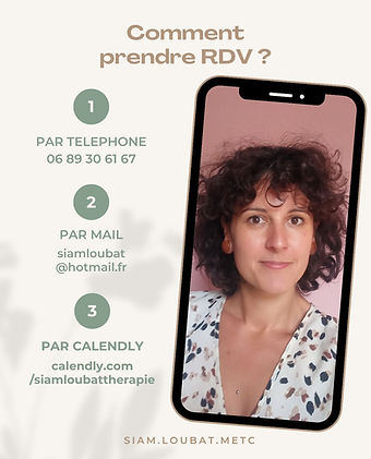Interface de prise de rendez-vous en ligne avec Siam Loubat – Art-thérapie & méthode Écoute Ton Corps