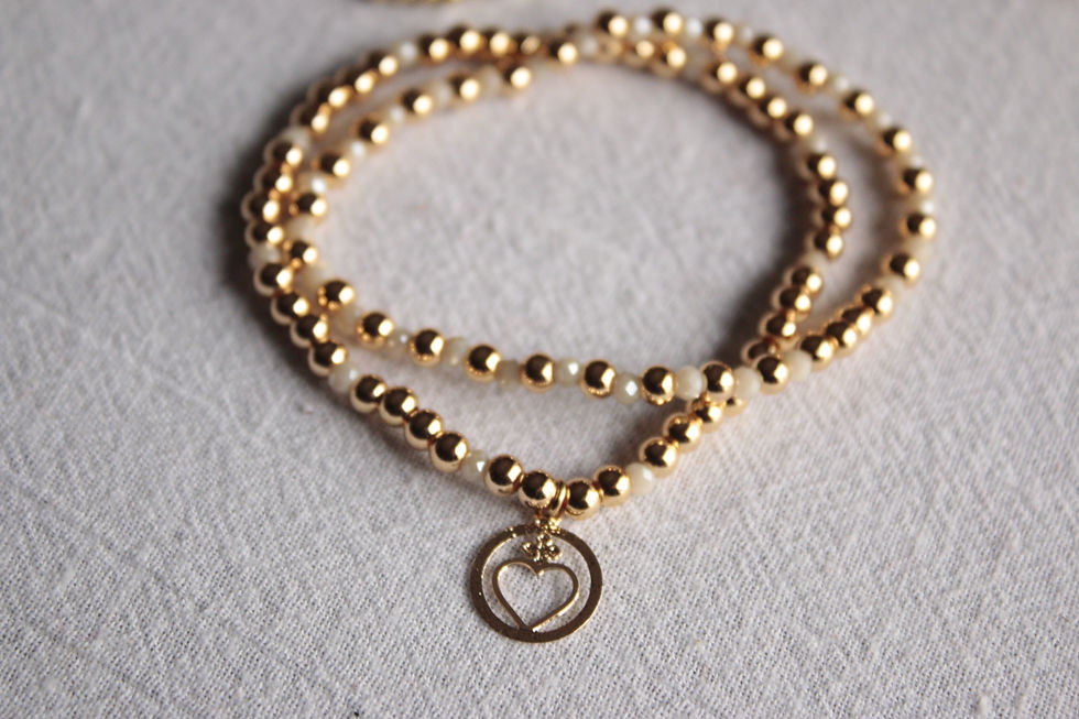 Miniatura: Pulsera Sagrado Corazón goldfilled 