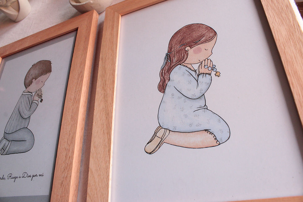 Miniatura: Cuadro  niña 15x21cm