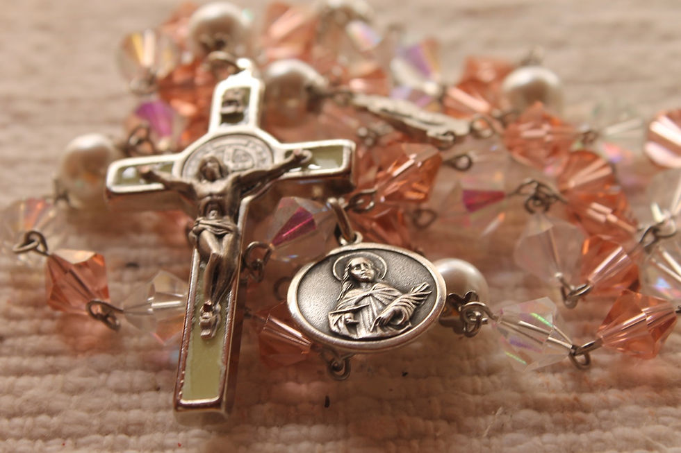 Miniatura: Rosario cristales austriacos 