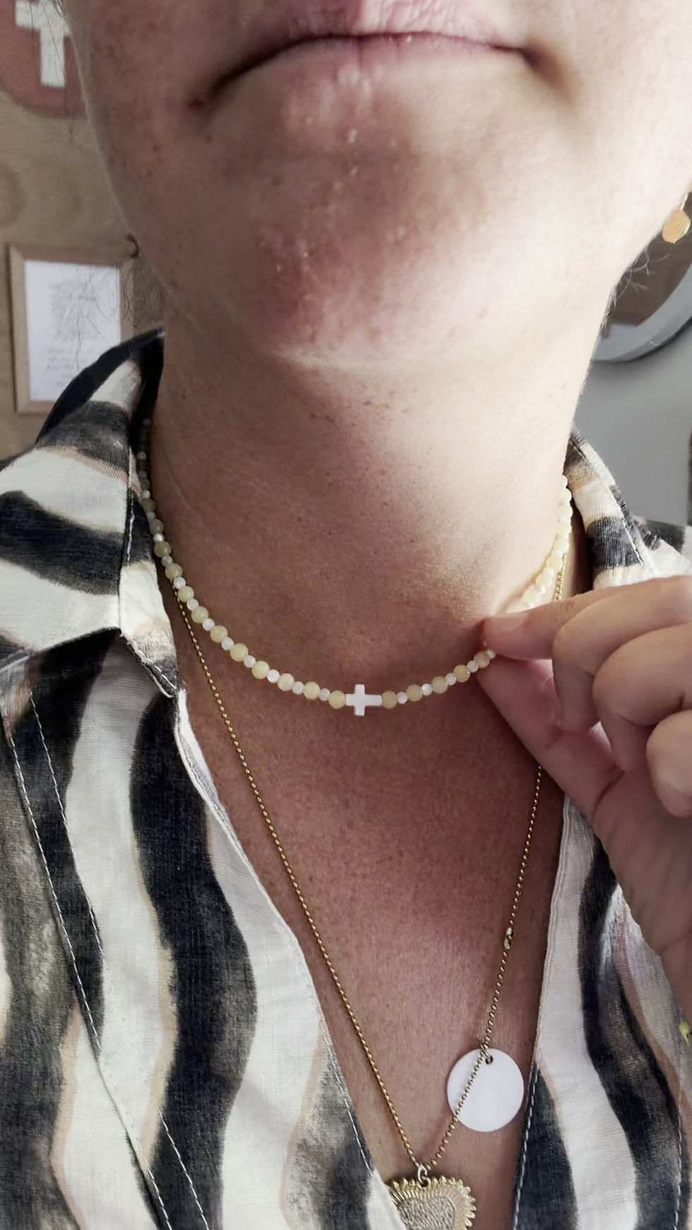 Miniatura: Collar Sunny day - cruz nacar 