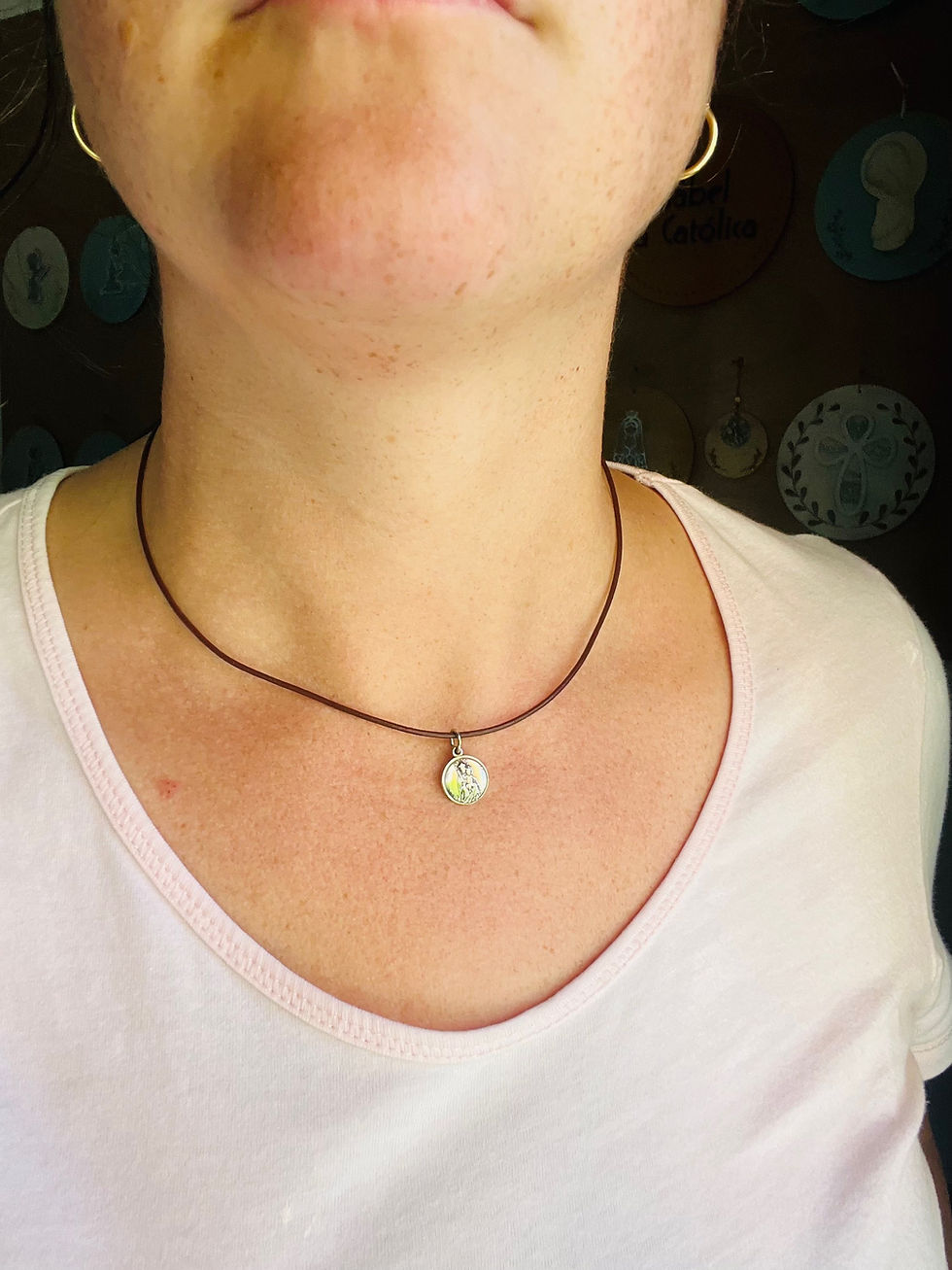 Miniatura: Collar cordón y medalla 