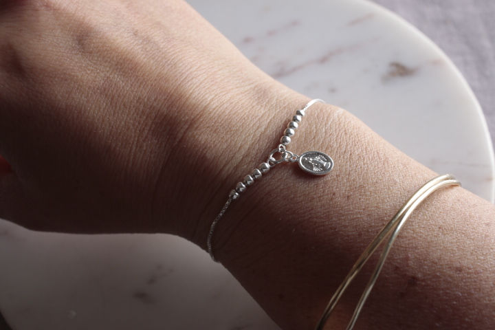 Miniatura: Pulsera Denario Milagrosa Plata