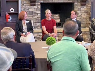 A group of people talking about aging