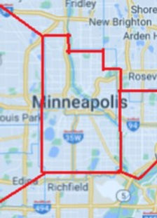 Minneapolis Service area Map