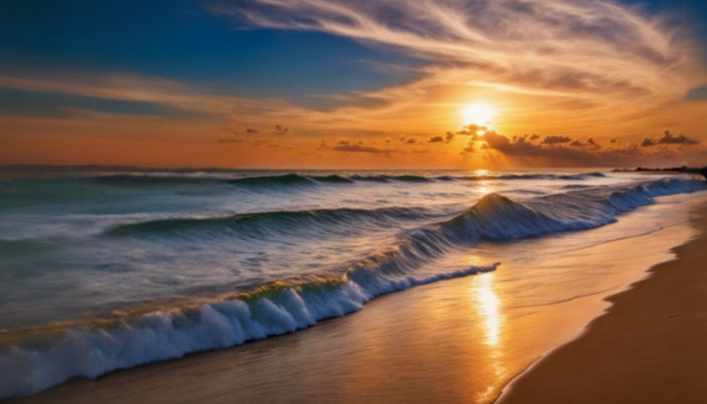Ein Sonnenuntergang am Meer