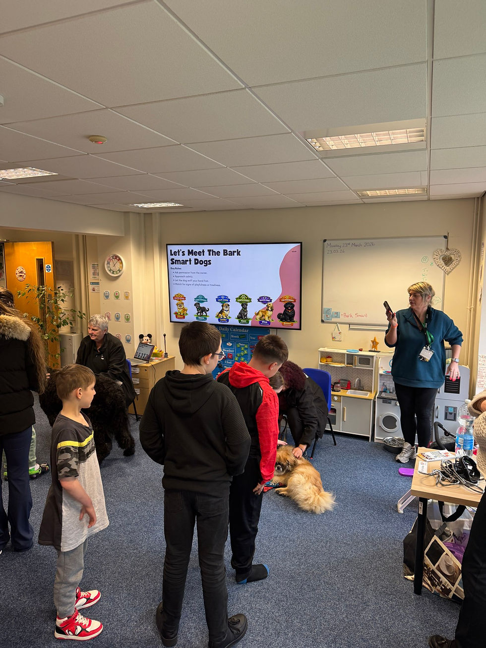 child learning dog safety UK Bark Smart programme