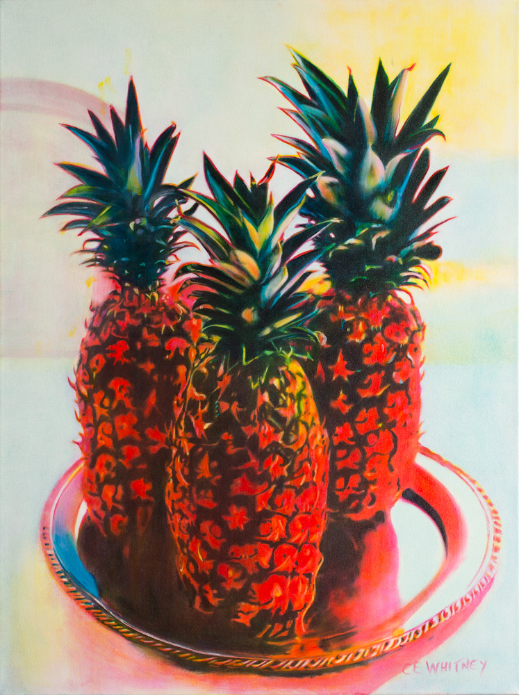 Pineapples on a Silver Plate
