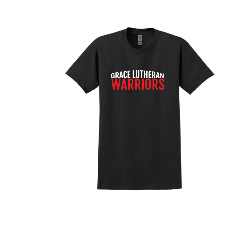 Grace Lutheran Warriors Logo'd Black T-Shirt