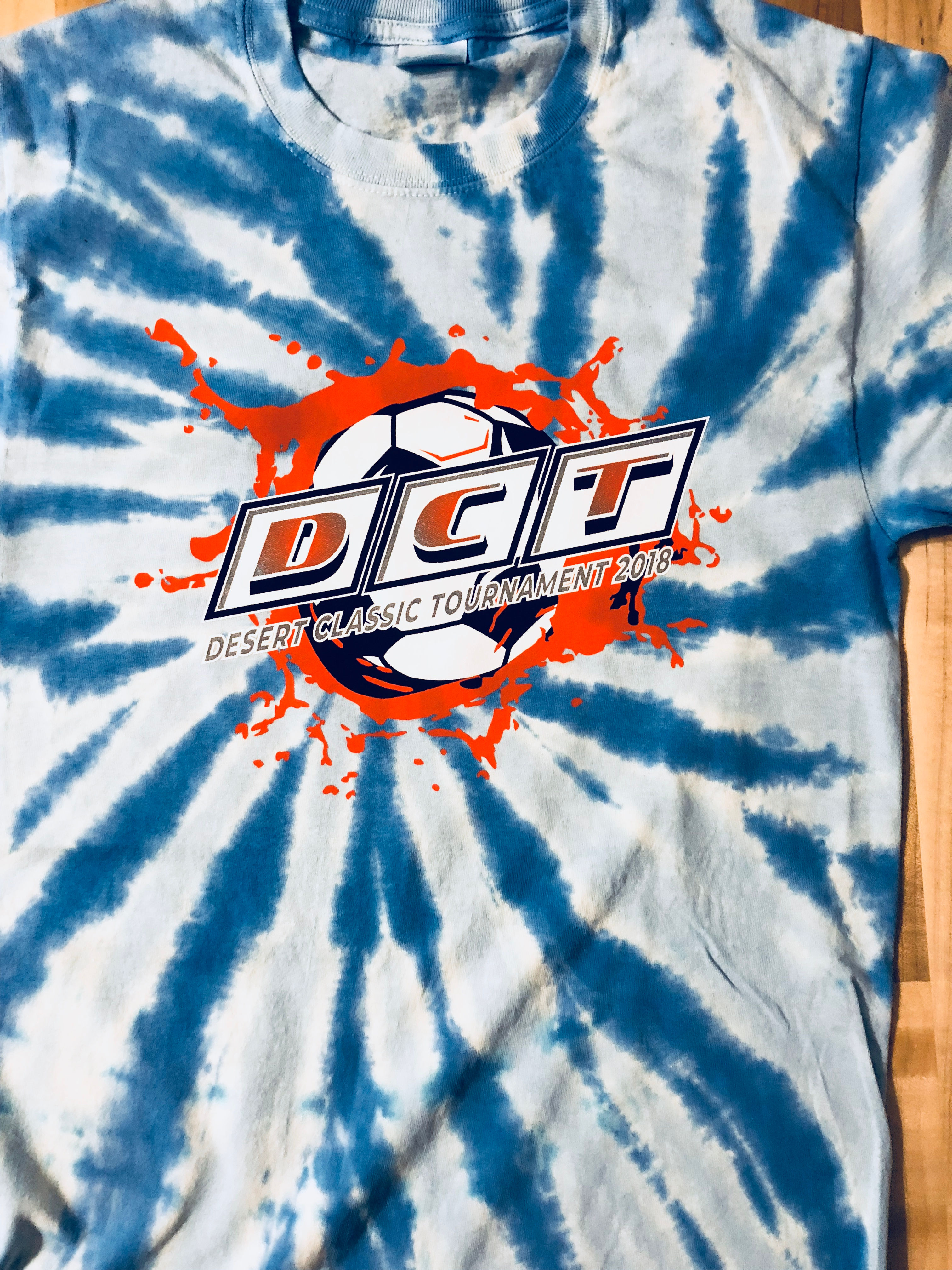 DCT Tie-Dye T-Shirt with Abstract Logo
