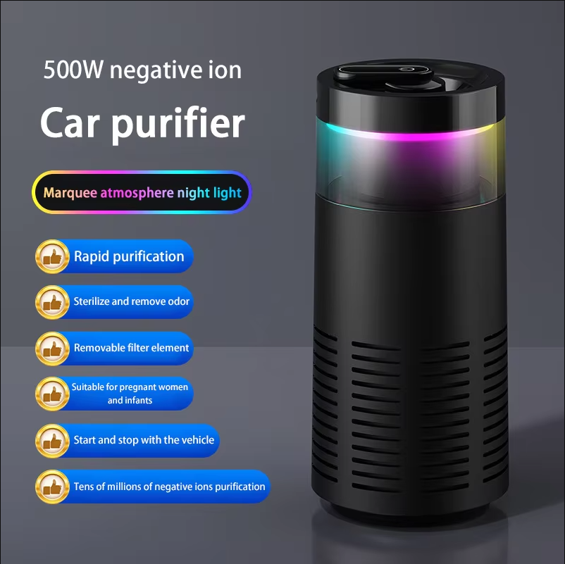 Thumbnail: 2026 New Car Air Purifier, A Negative Ion Ambient Light Car Air Purifier For Rem