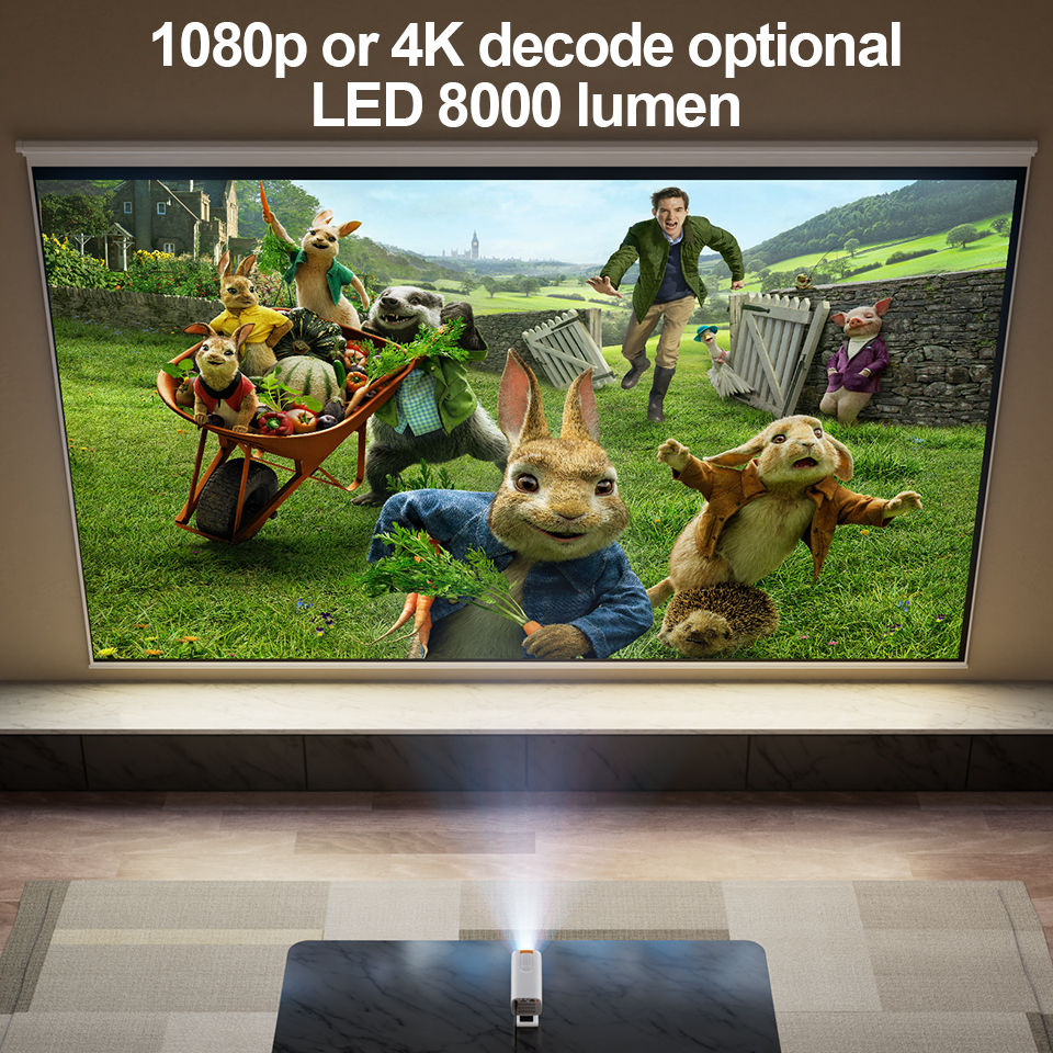 Thumbnail: 2026 New Mini Projector Smart Home Theater Wifi6 BT 5.0 Android 11 4k Ultra HD 1
