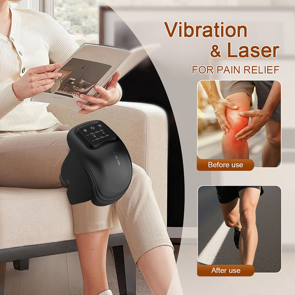 Thumbnail: Cordless 3-in-1 Knee Massager with Heat Vibration Infrared & Laser Therapy for K